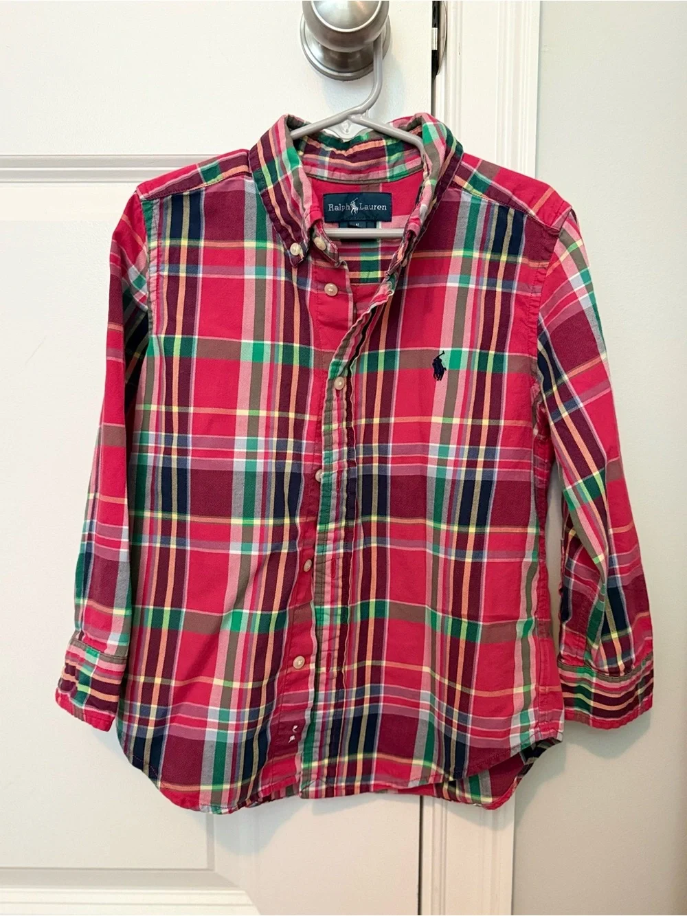 Ralph Lauren Red Multi-Color Plaid Button-Down Shirt